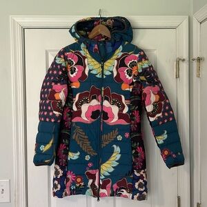 Never Worn! Johnny Was Printed Hooded Puffer Jacket Size Small